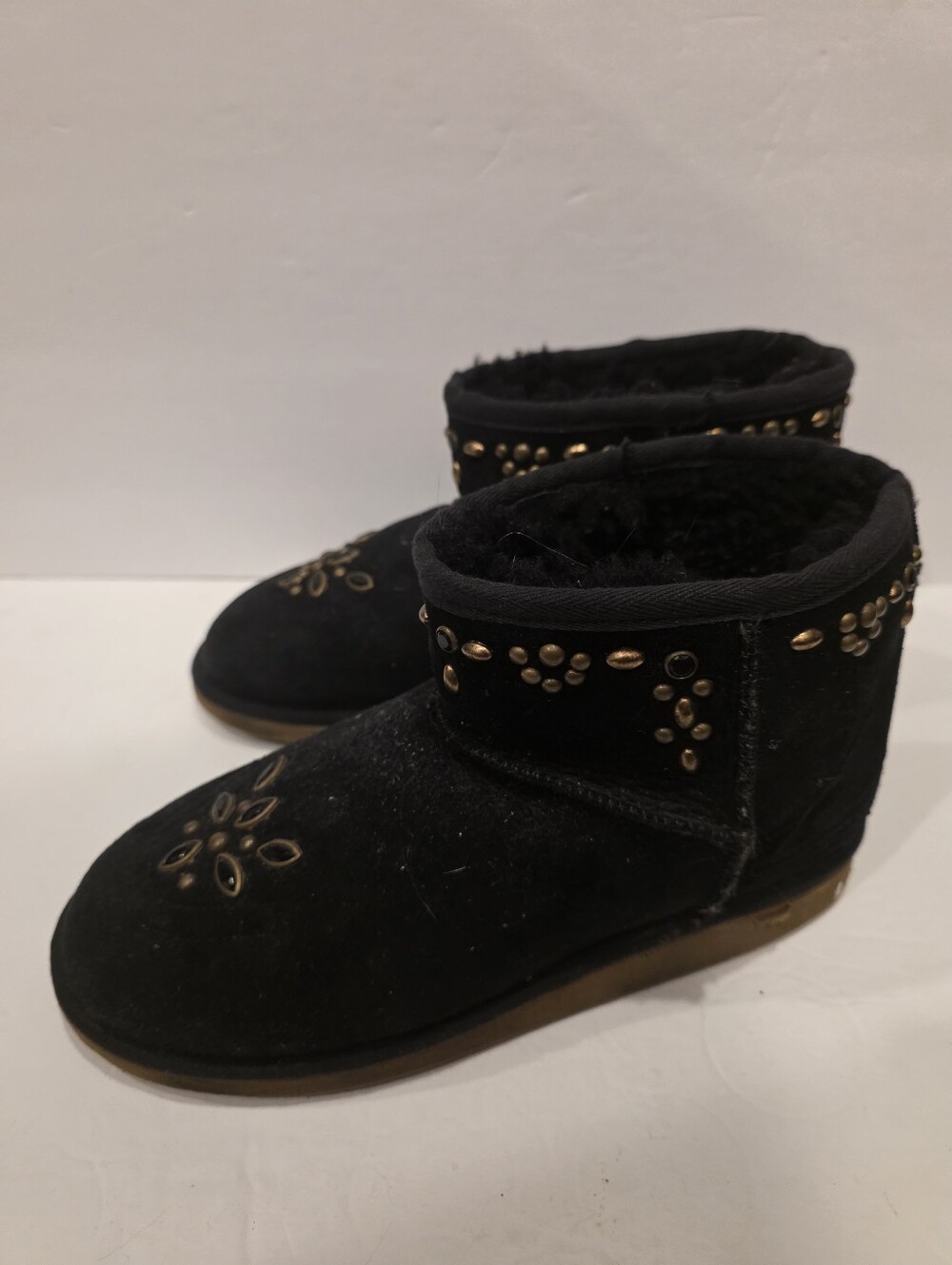 Golden Goose Black Suede Studded & Jeweled Short Ankle Boots Booties Size 40